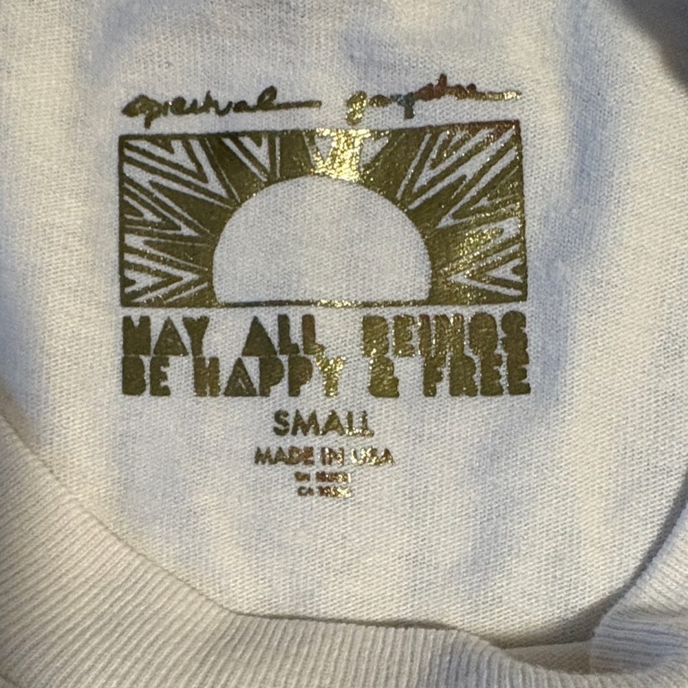 Spiritual Gangster Love is Tally Shrunken Tee ~ Small ~ Cream ~ NWT - Picture 3 of 7